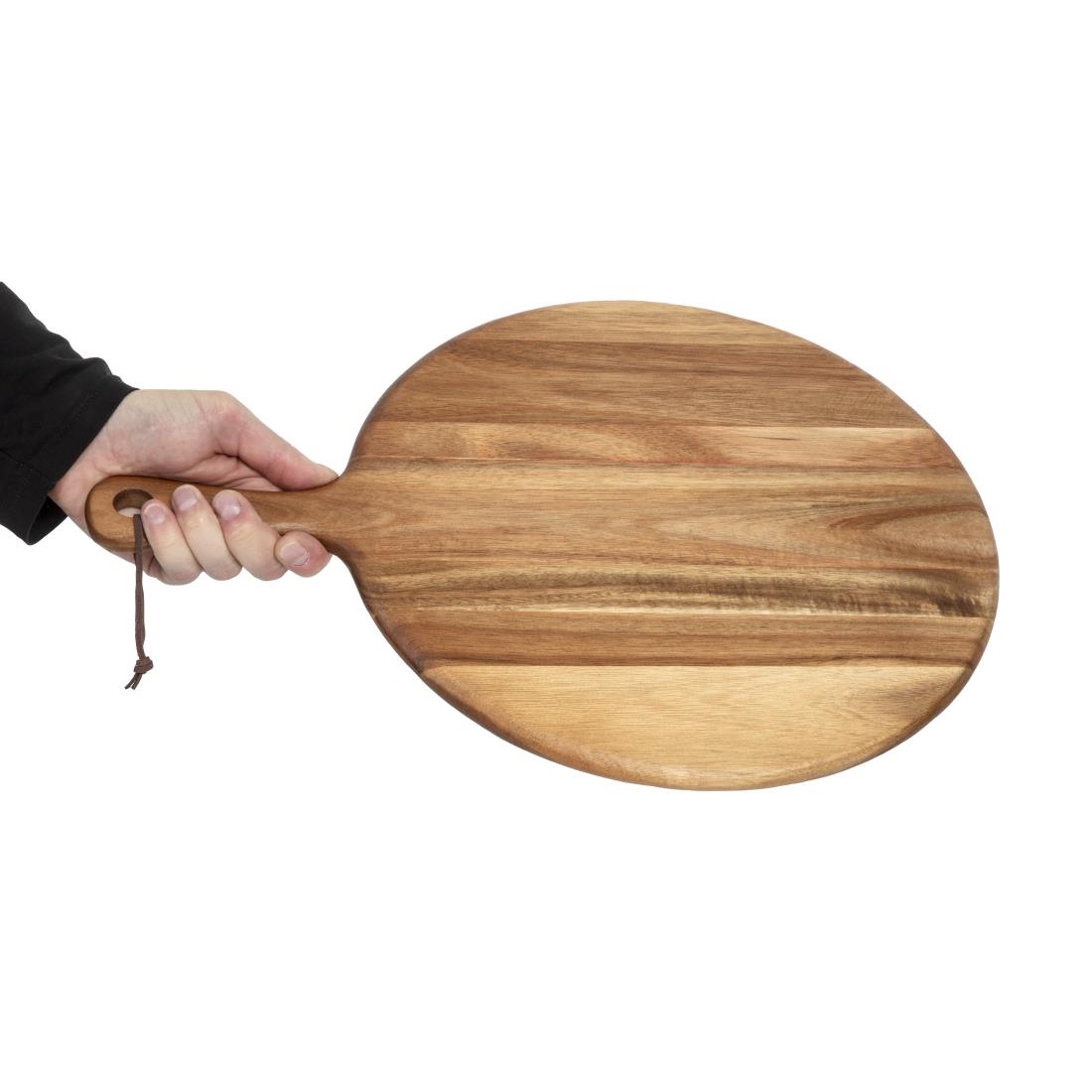 Olympia Acacia Handled Wooden Board Round 355mm