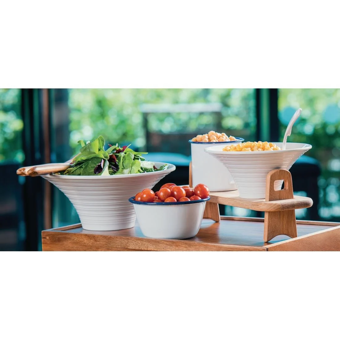 Olympia Enamel Pudding Bowls 155mm - Image 5