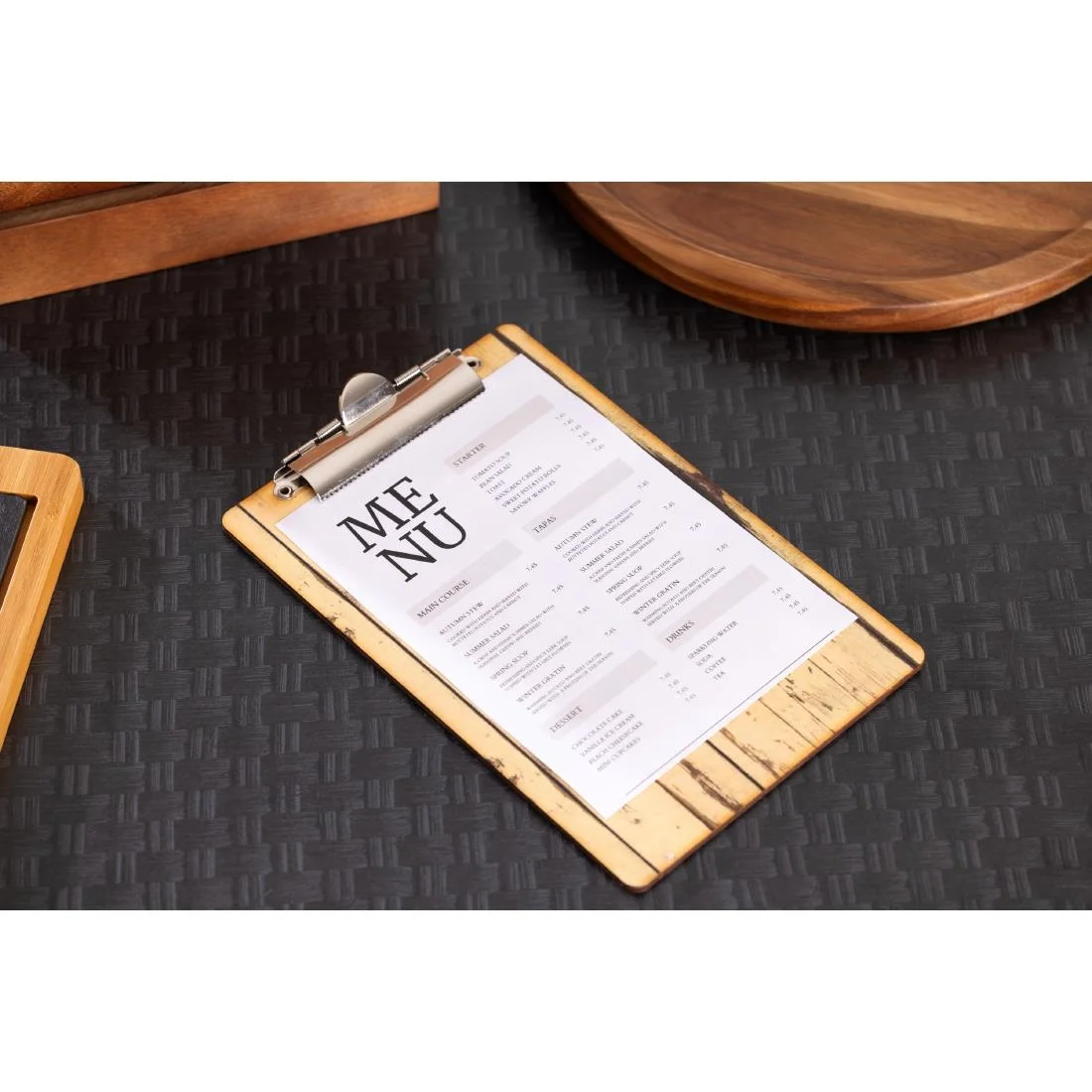 Olympia Wood Effect Menu Clipboard A5 - Image 4