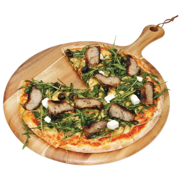 Olympia Acacia Handled Wooden Board Round 355mm