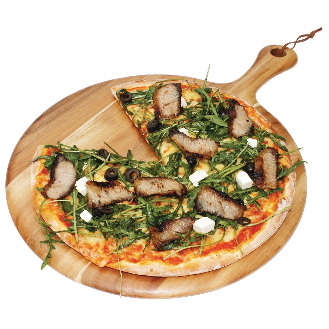 Olympia Acacia Handled Wooden Board Round 355mm