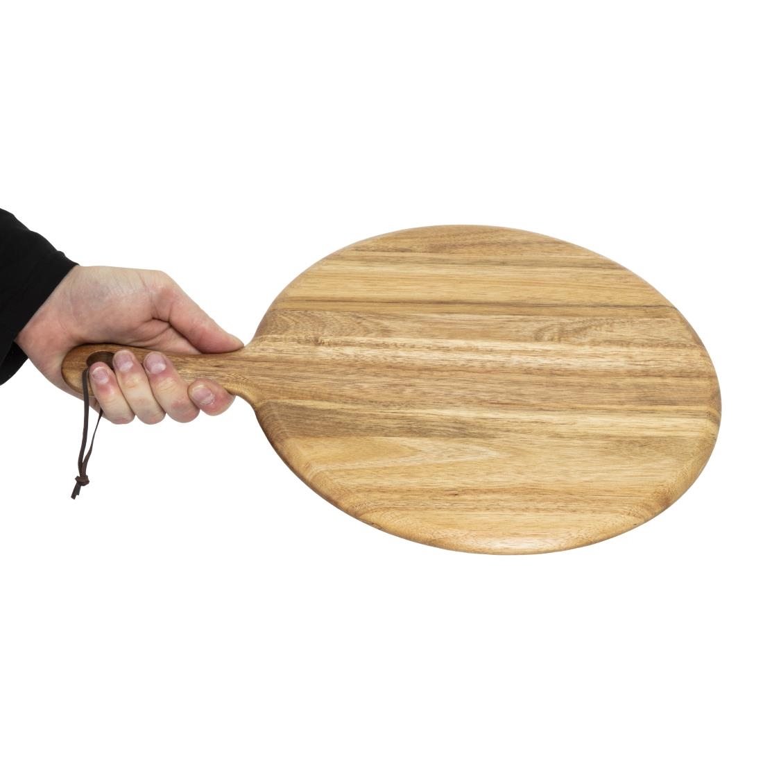 Olympia Acacia Handled Wooden Board Round 330mm