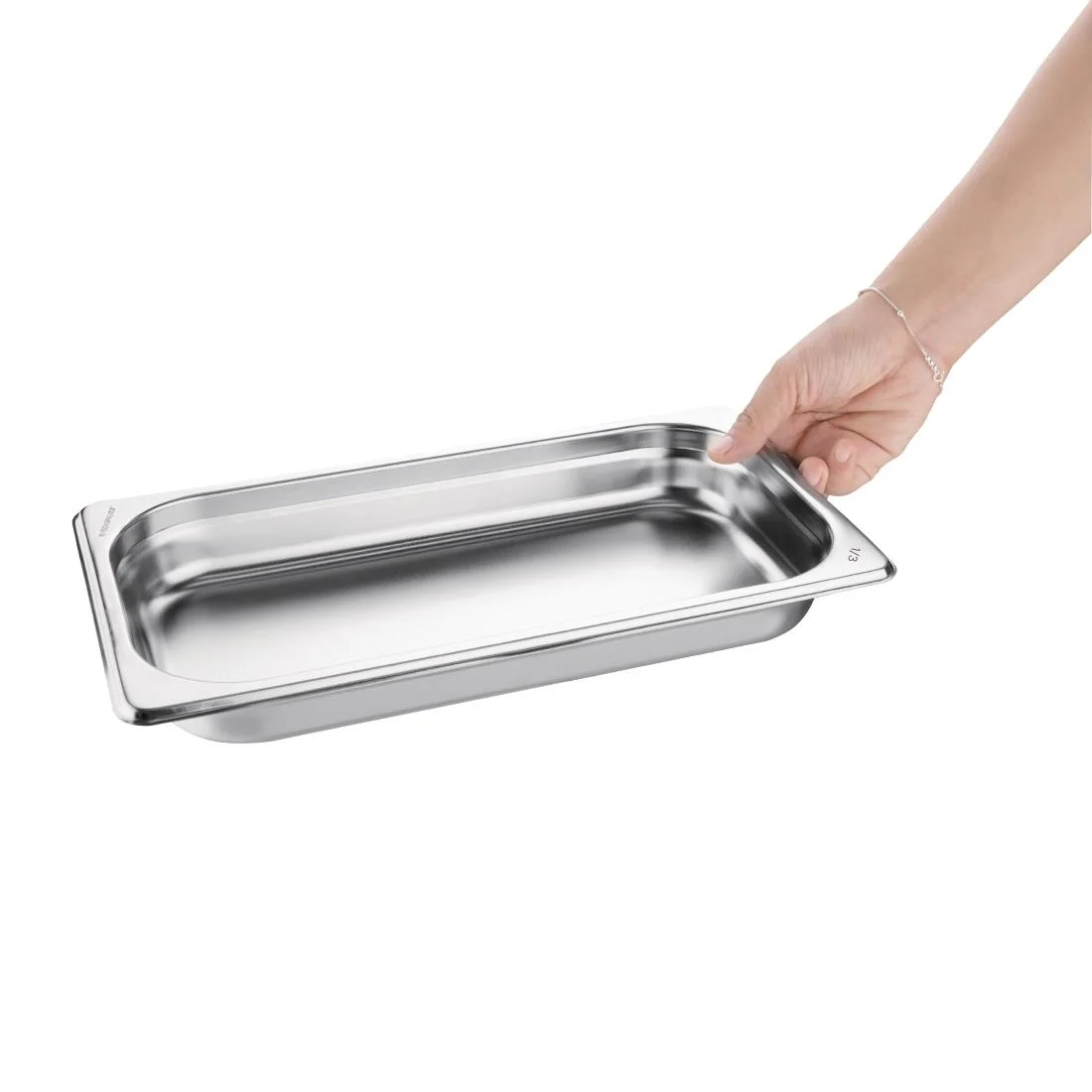 Vogue Stainless Steel GN 1/3 Pan 40mm - Image 3