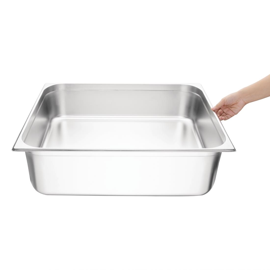 Vogue Stainless Steel GN 2/1 Double Size Gastronorm Pan 200mm
