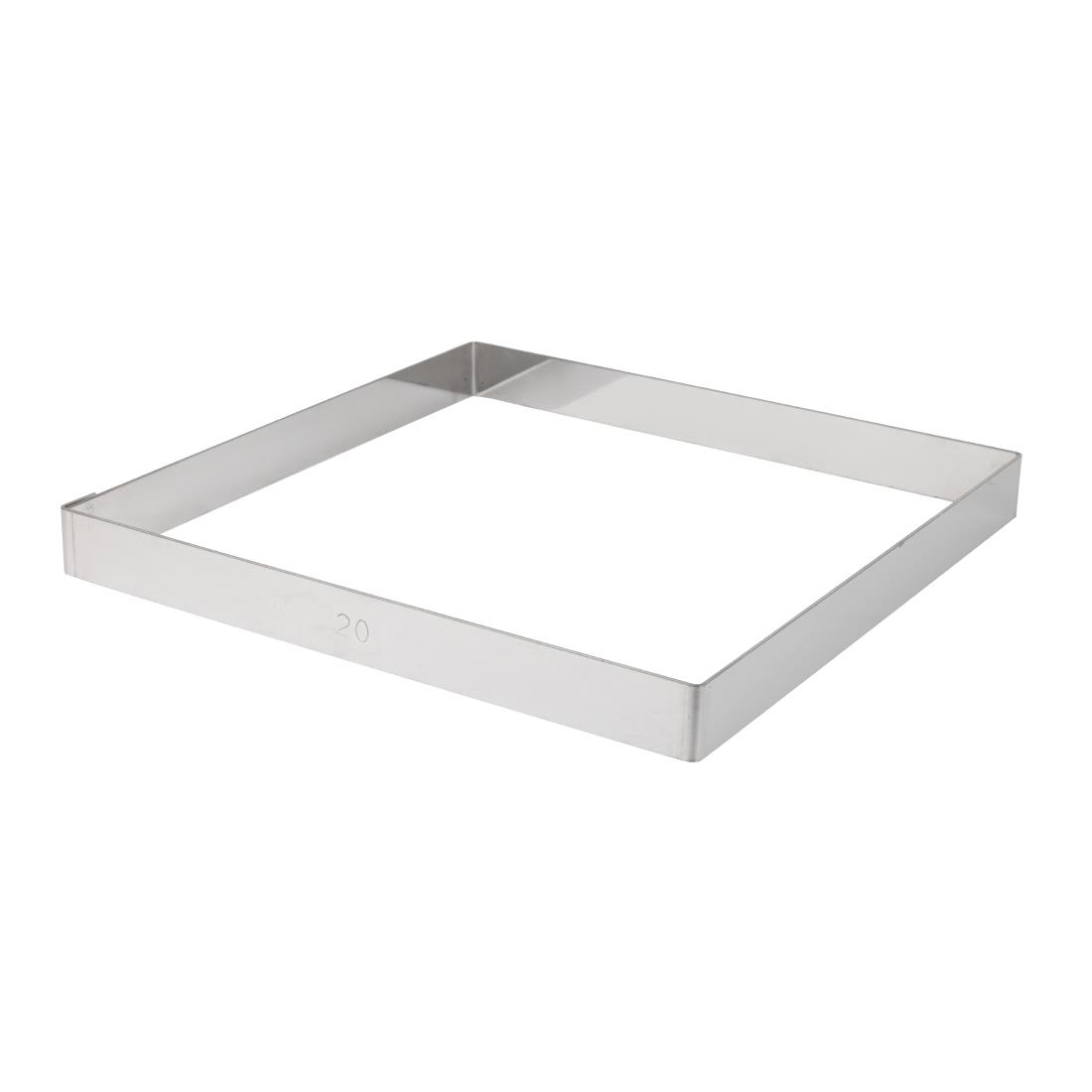 De Buyer Stainless Steel Square Ring 200mm x 20mm
