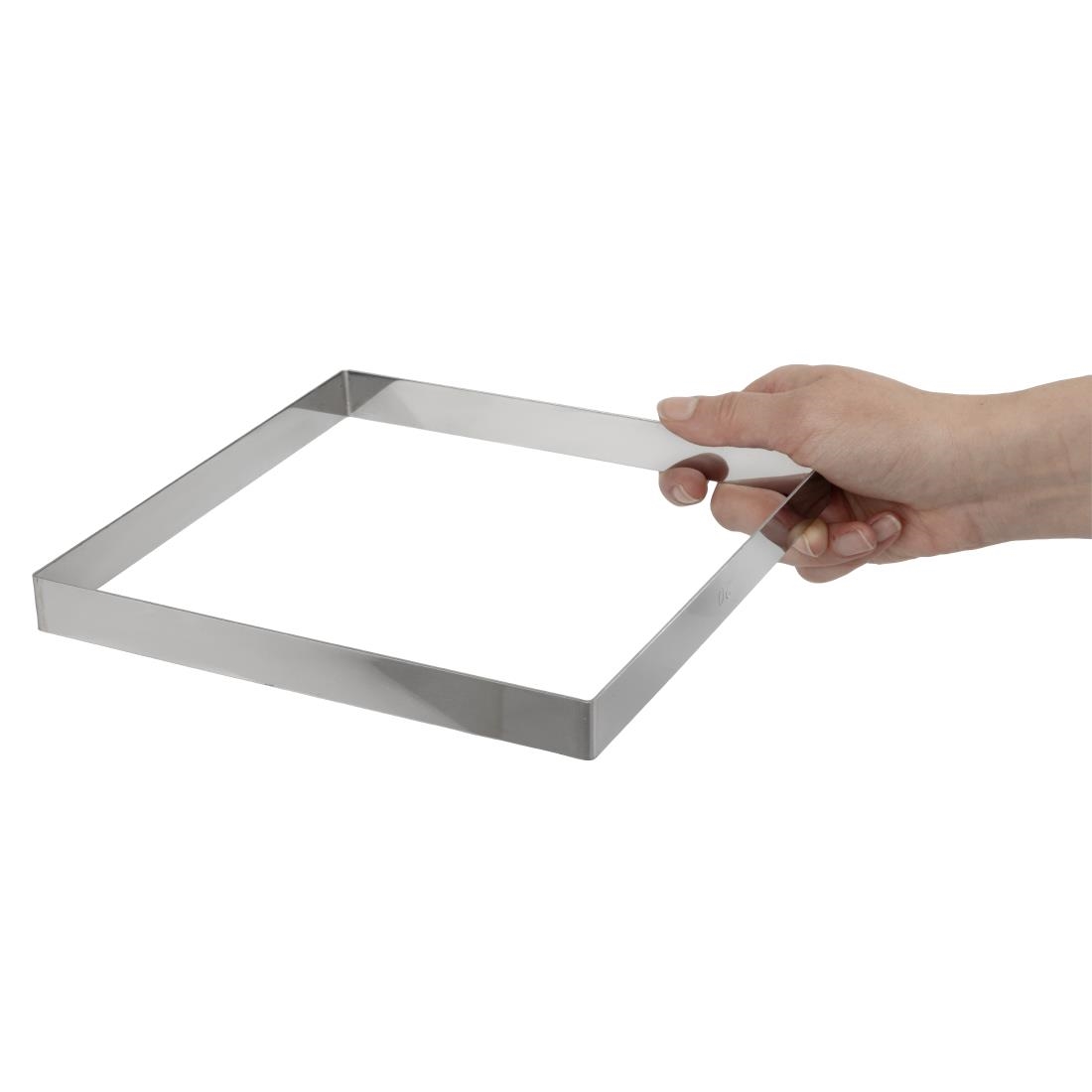 De Buyer Stainless Steel Square Ring 200mm x 20mm