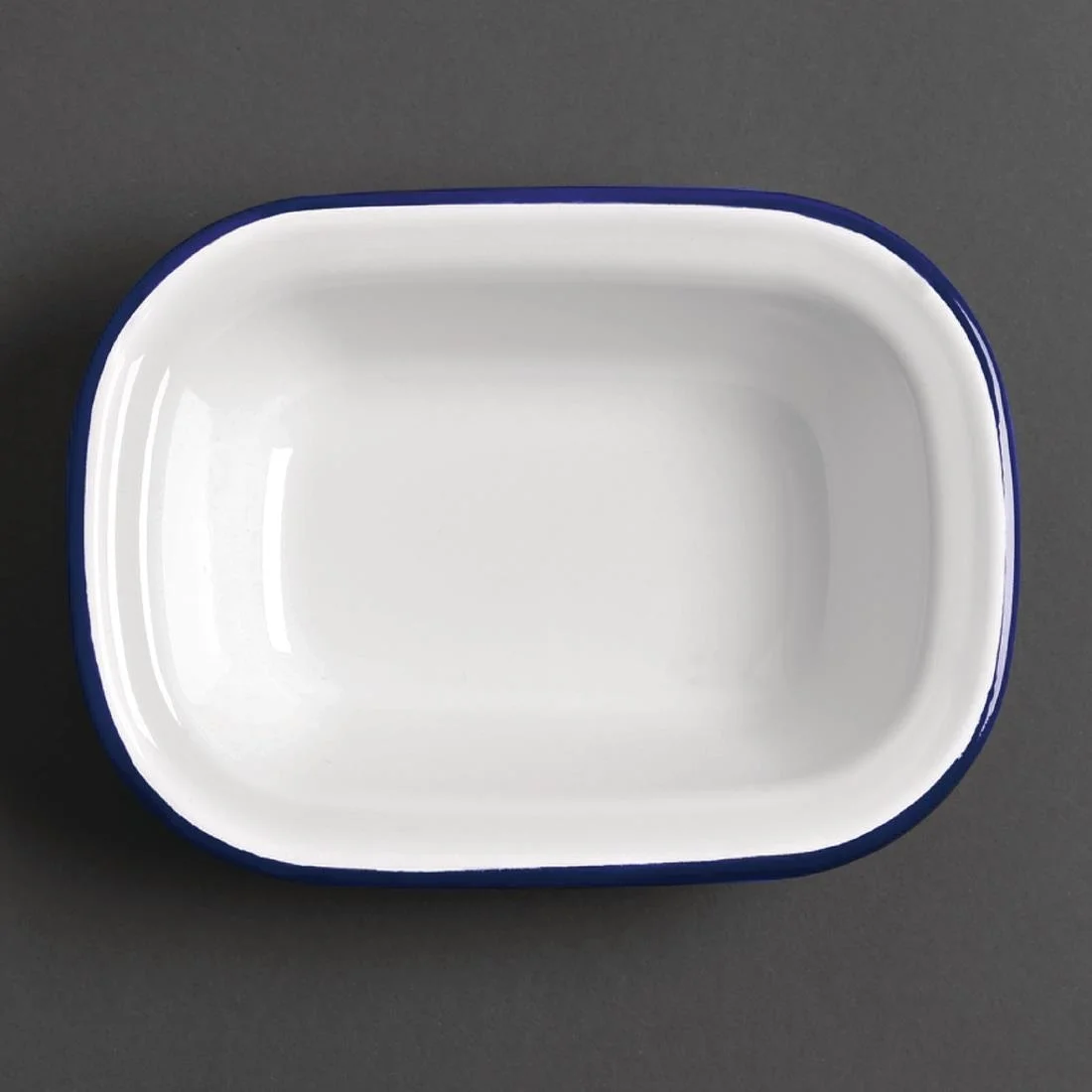 Olympia Enamel Pie Dishes Rectangular 180 x 135mm - Image 3