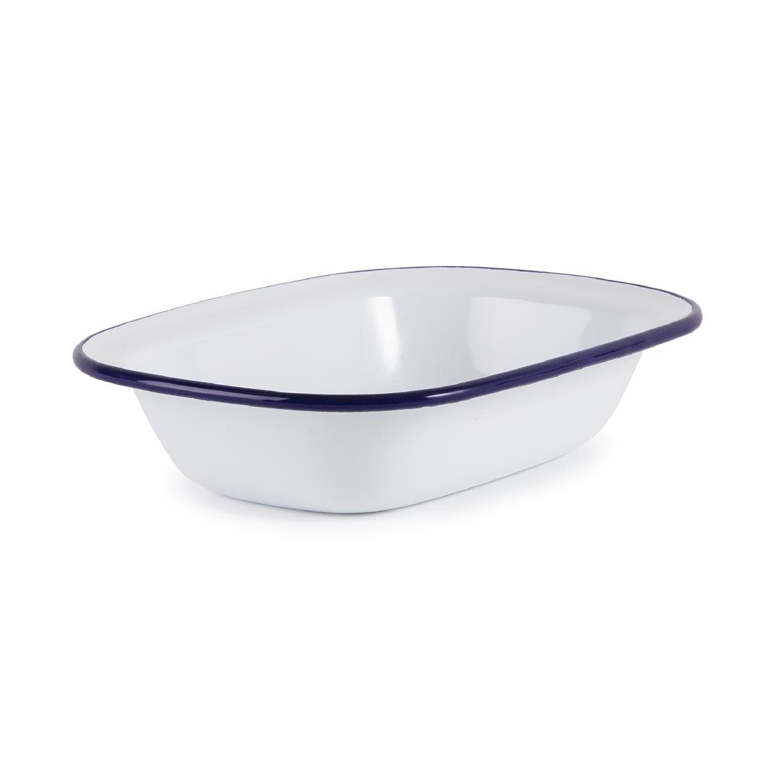Olympia Enamel Pie Dishes Rectangular 180 x 135mm