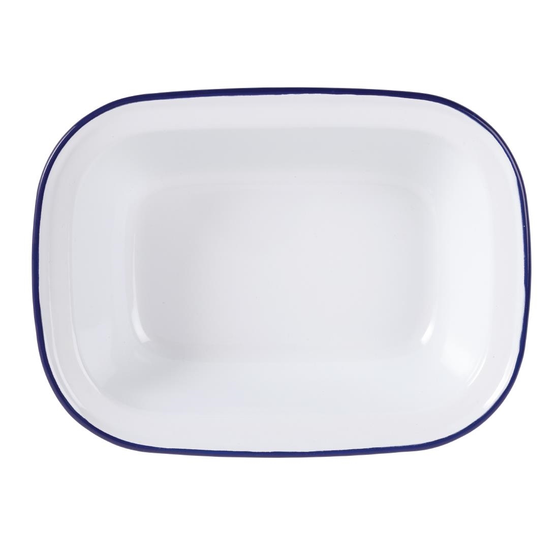Olympia Enamel Pie Dishes Rectangular 180 x 135mm
