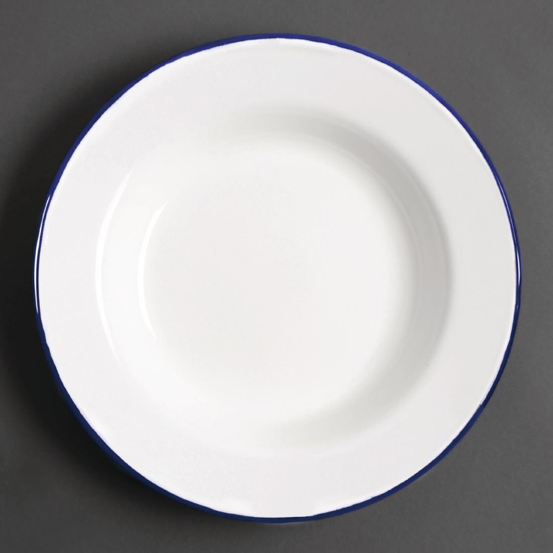 Olympia Enamel Soup Plates 245mm