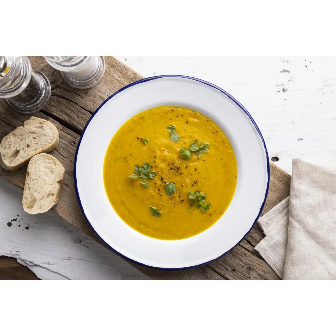 Olympia Enamel Soup Plates 245mm - Image 7