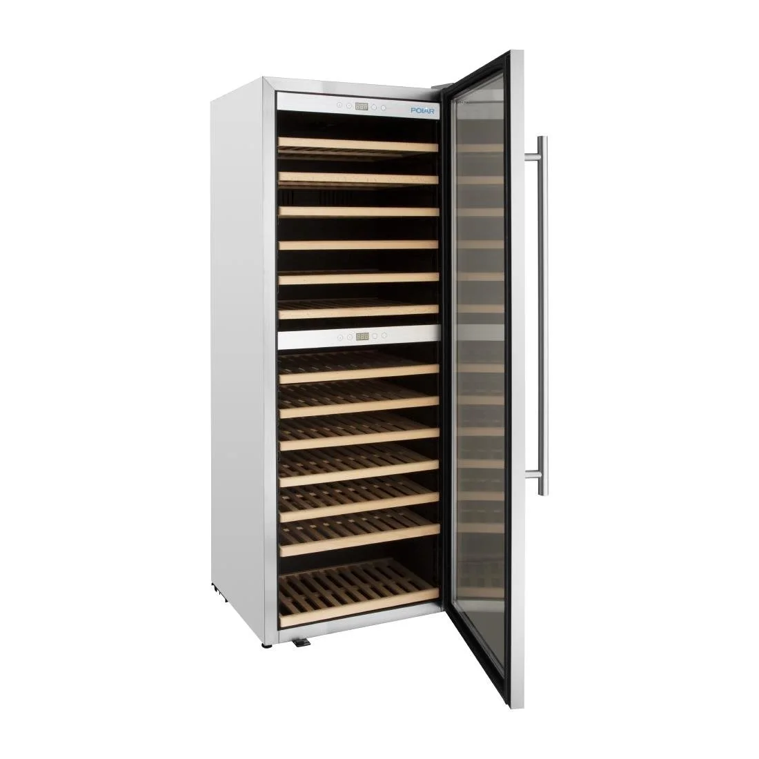 Polar G-Series Dual Zone Wine Fridge Stainless Steel 109 Bottle - Image 3