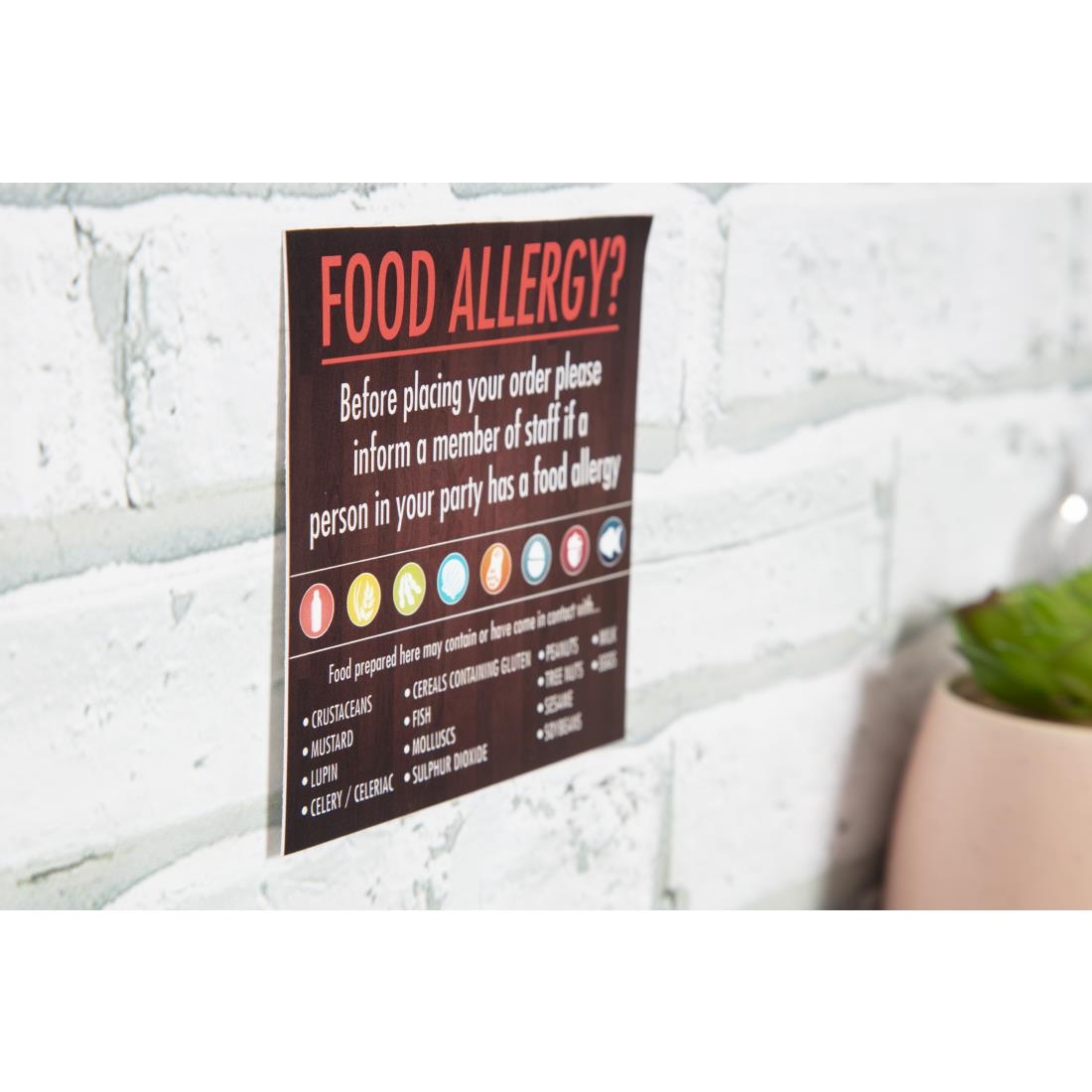 Food Allergen Window and Wall Stickers