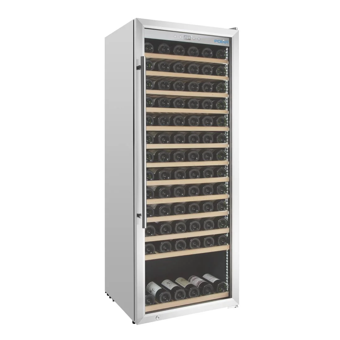 Polar G-Series Single Zone Wine Fridge Stainless Steel 118 bottles - Image 4
