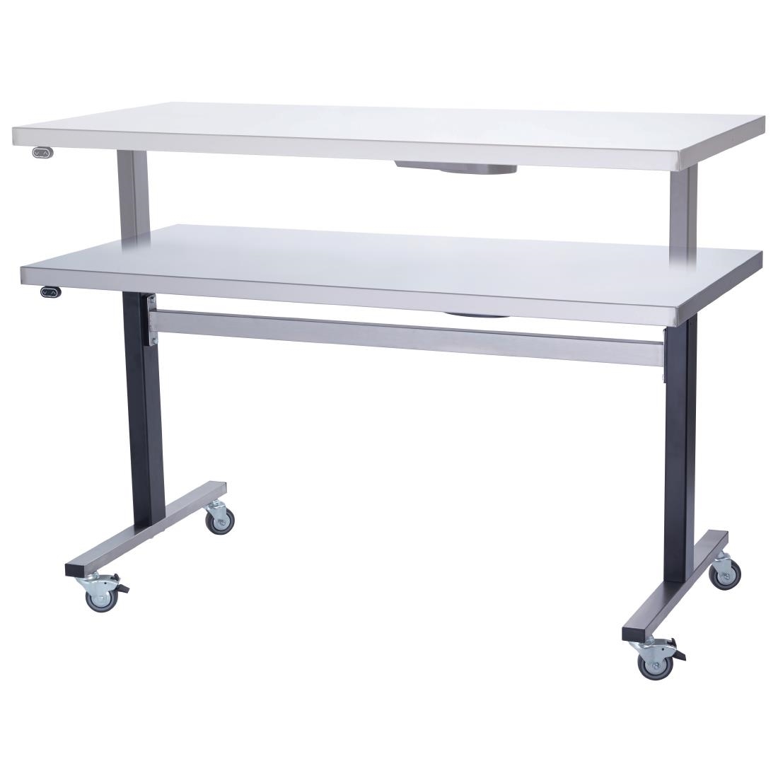 Parry Stainless Steel Adjustable Height Table Wide Electric Mobile 1500mm