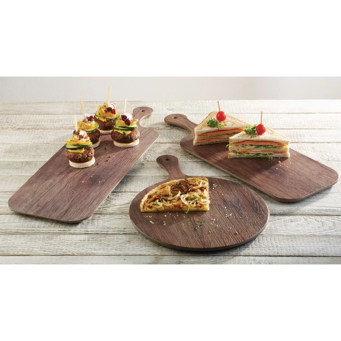 APS Oak Effect Round Handled Paddle Board 300mm - Image 4