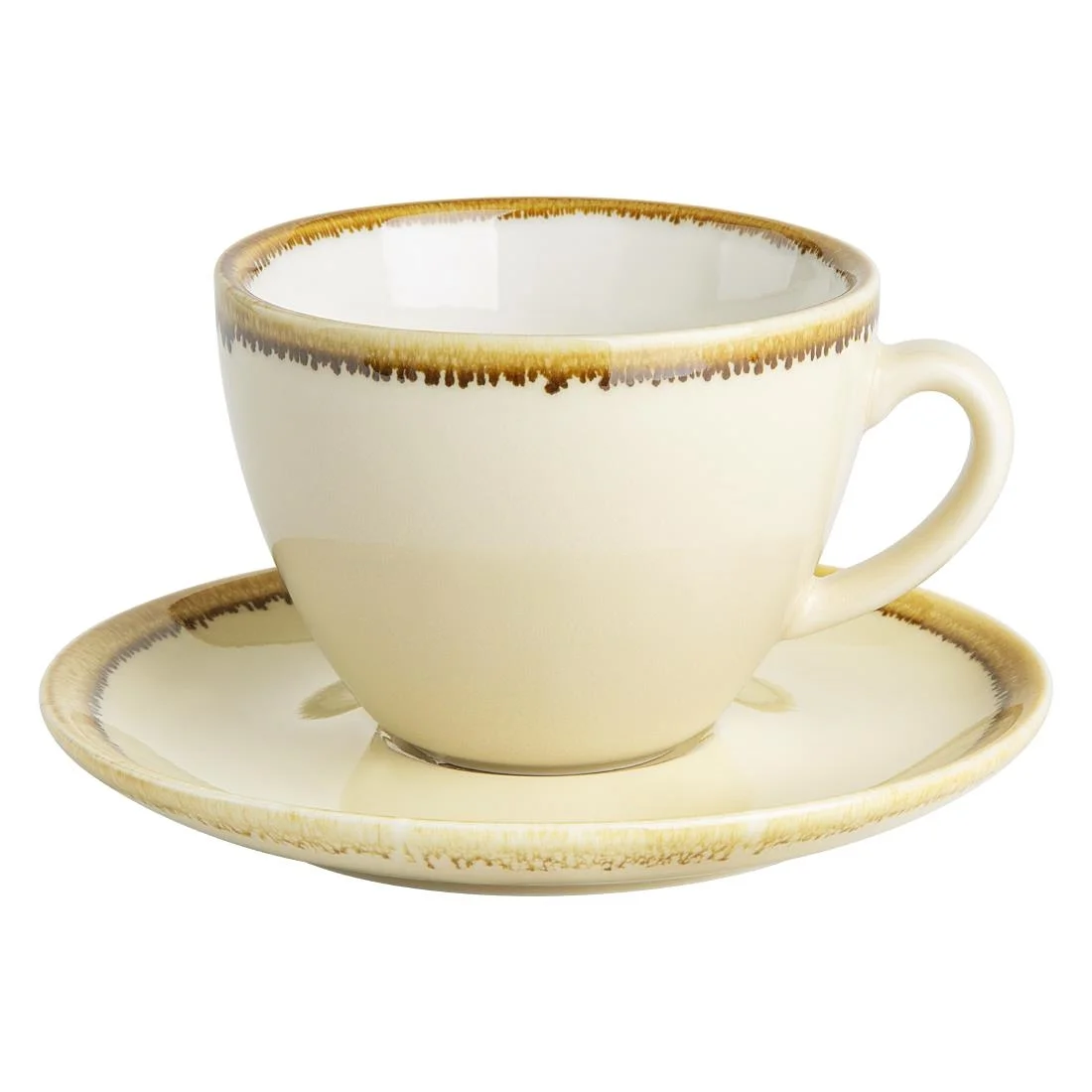 Olympia Kiln Cappuccino Cup Sandstone 230ml - Image 3