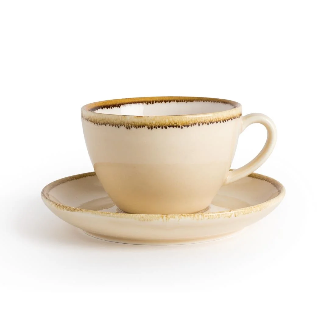 Olympia Kiln Cappuccino Saucer Sandstone 160mm - Image 2