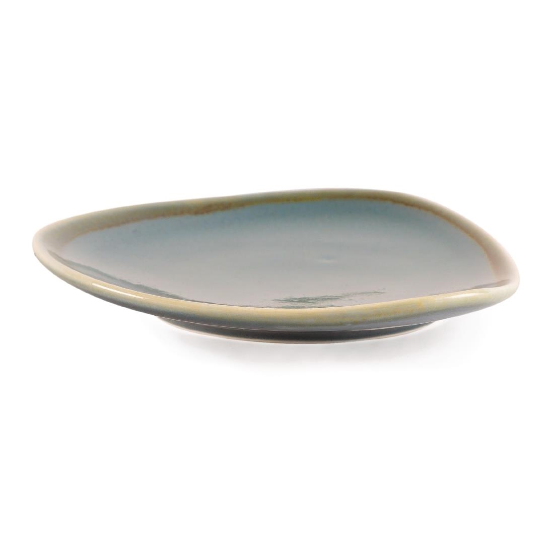 Olympia Kiln Triangular Plate Ocean 165mm