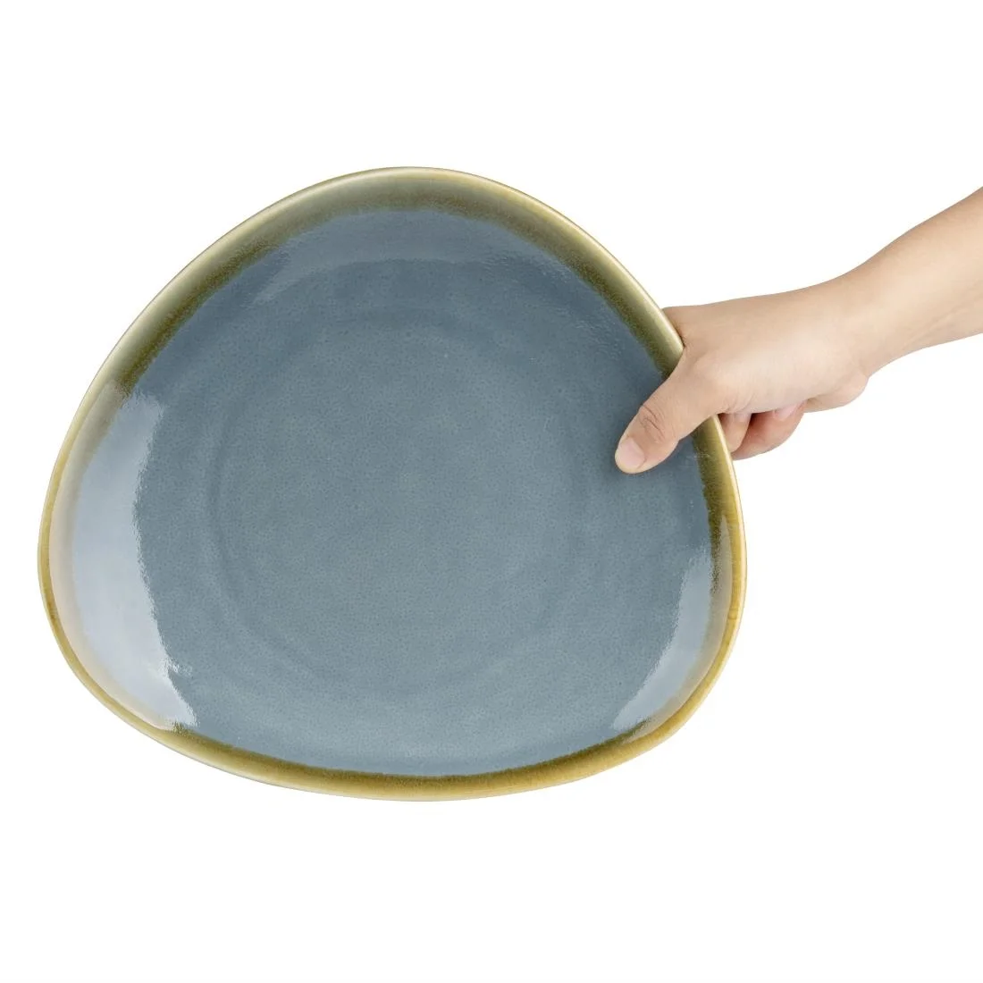 Olympia Kiln Triangular Plate Ocean 280mm - Image 5