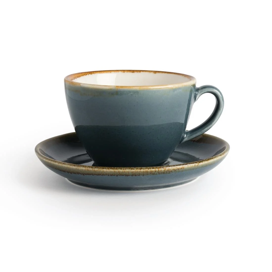 Olympia Kiln Cappuccino Saucer Ocean 160mm