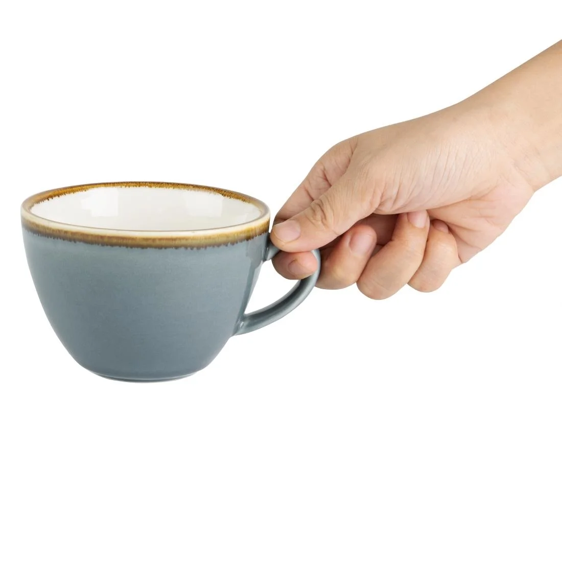 Olympia Kiln Cappuccino Cup Ocean 340ml - Image 6