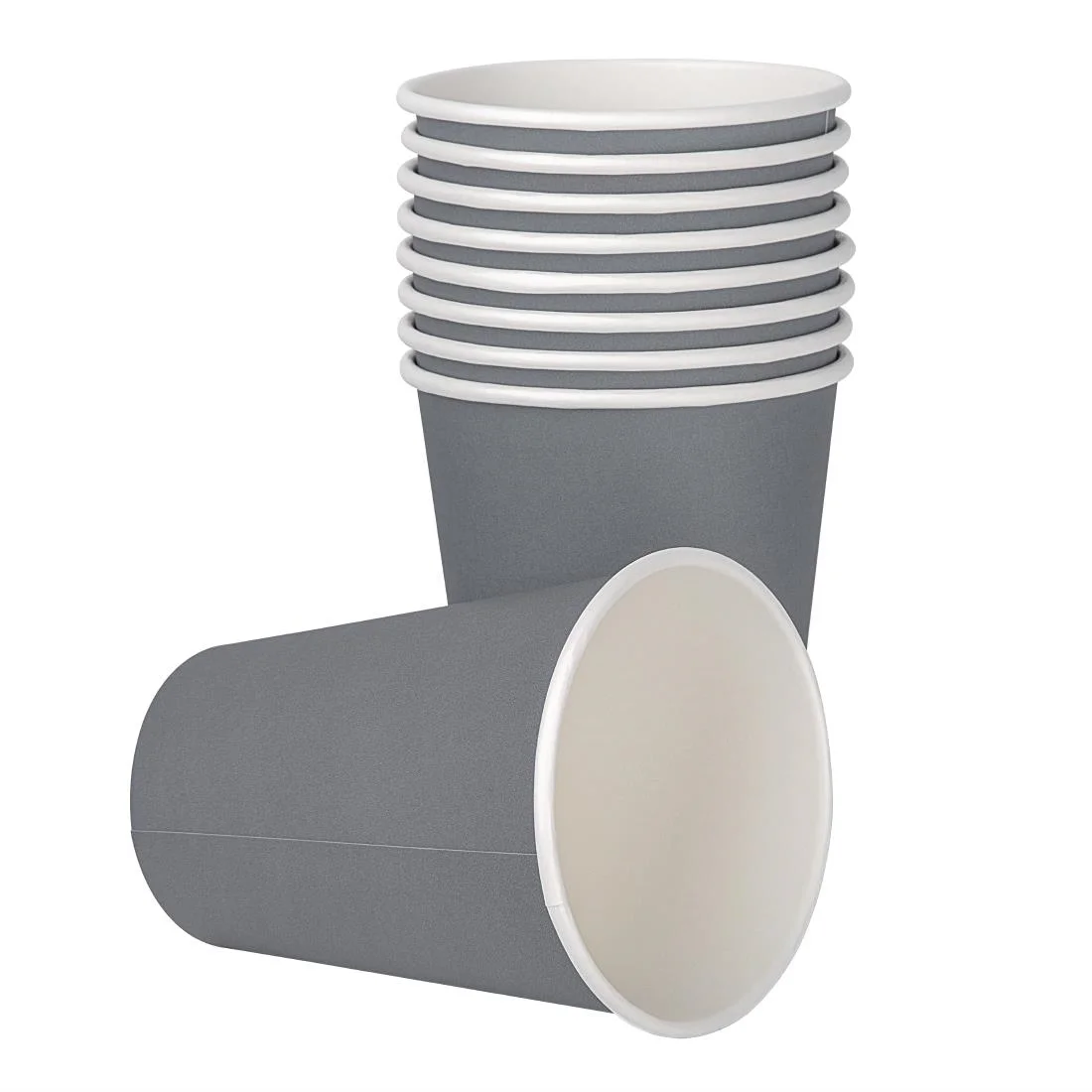 Fiesta Recyclable Coffee Cups Single Wall Charcoal 340ml / 12oz (Pack of 1000) - Image 3