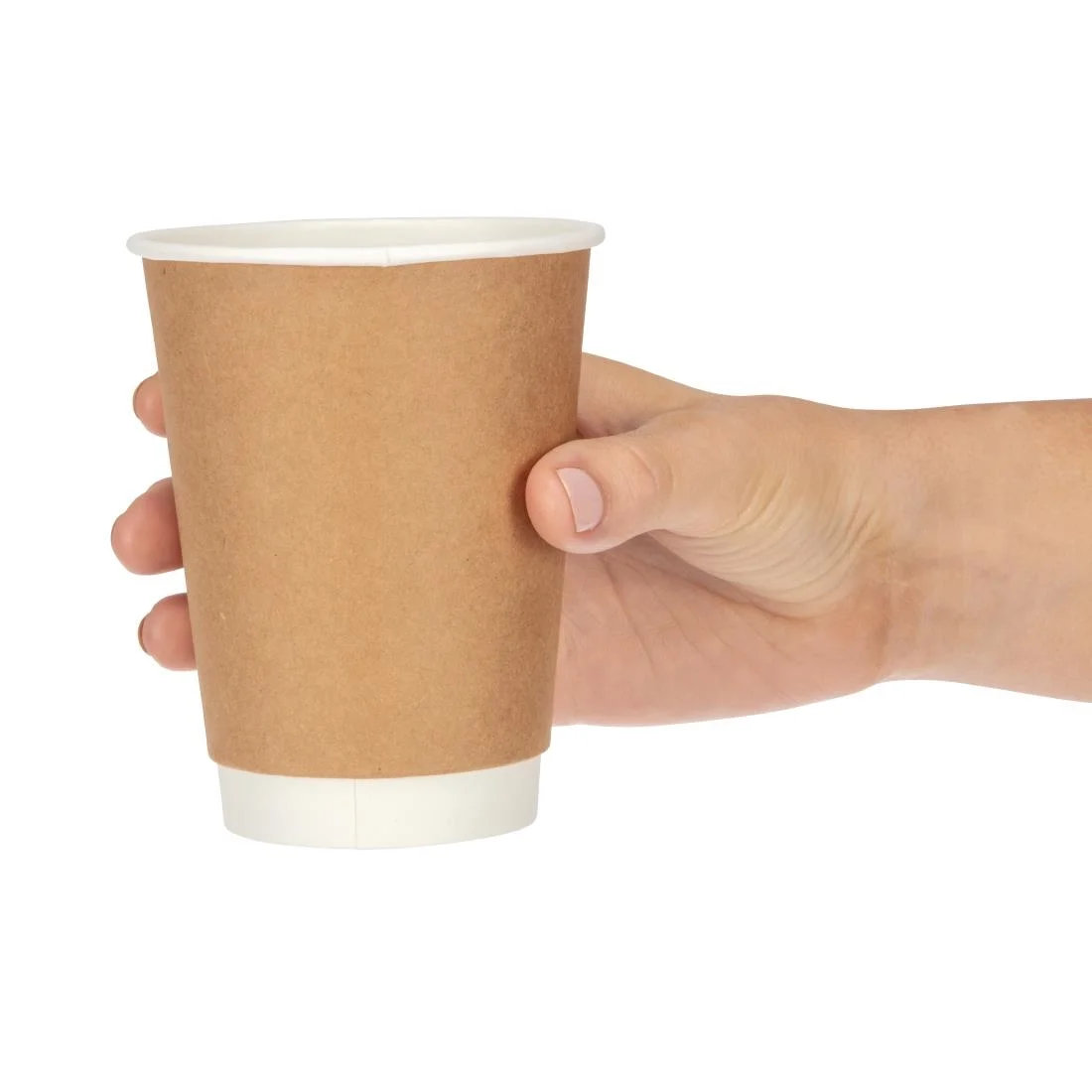 Fiesta Recyclable Coffee Cups Double Wall Kraft 340ml / 12oz (Pack of 25) - Image 5