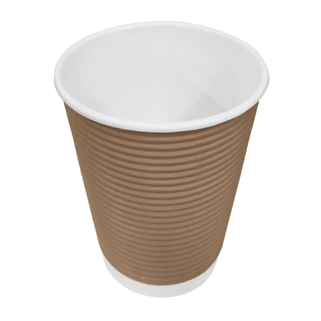 Fiesta Recyclable Coffee Cups Ripple Wall Kraft 225ml / 8oz (Pack of 500) - Image 4
