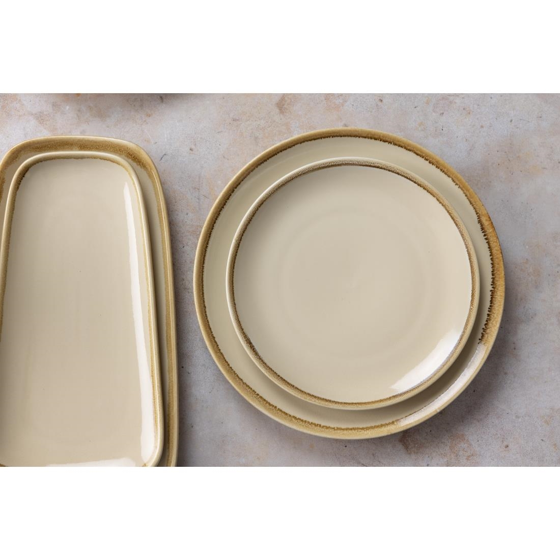 Olympia Kiln Round Coupe Plate Sandstone 230mm