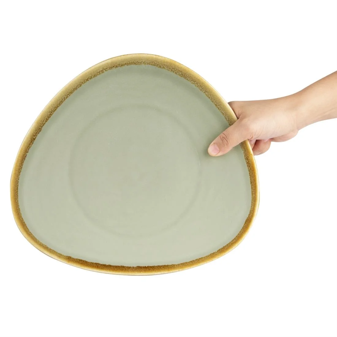 Olympia Kiln Triangular Plate Moss 280mm - Image 5