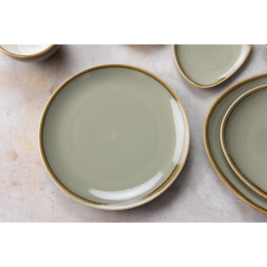 Olympia Kiln Round Plate Moss 280mm