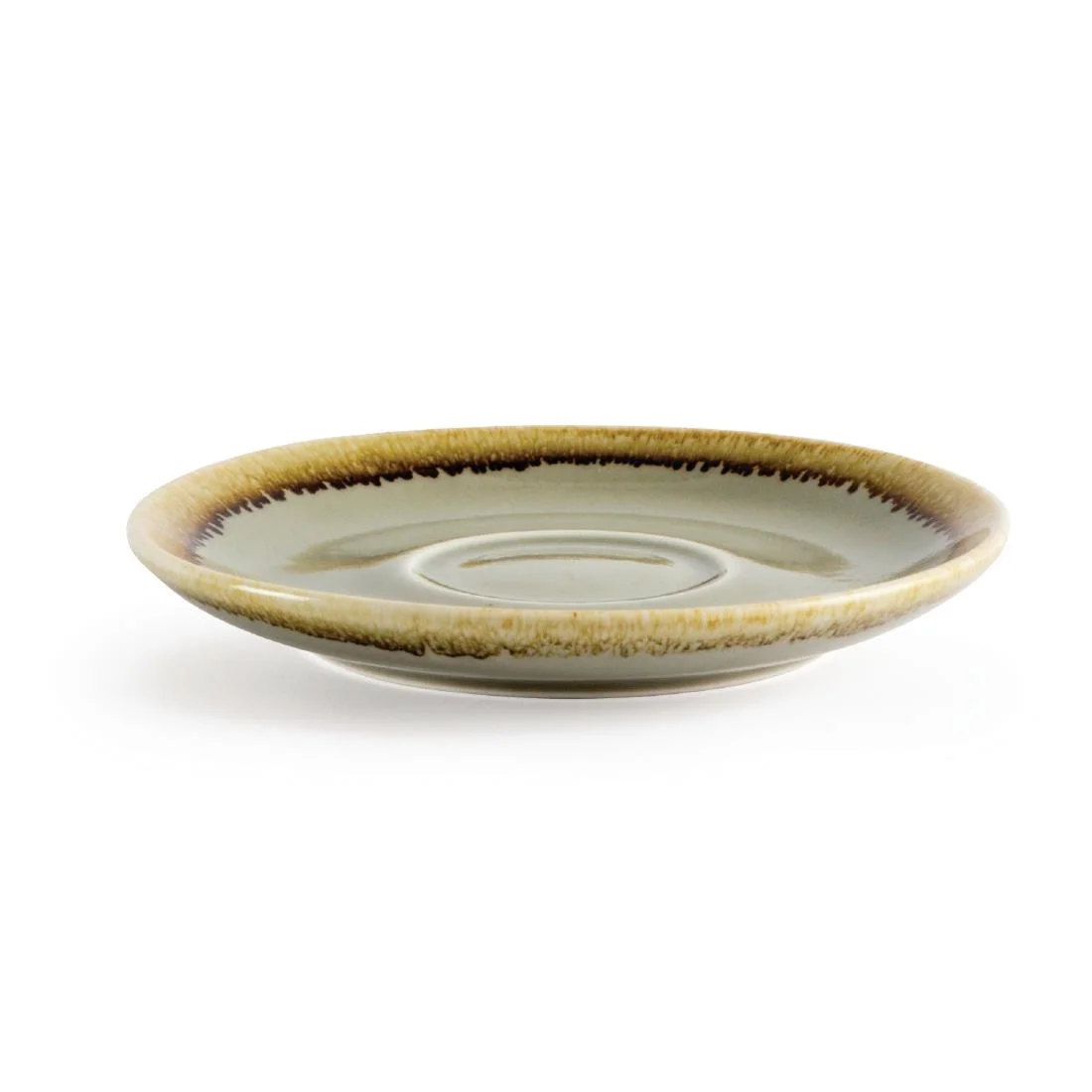 Olympia Kiln Cappuccino Saucer Moss 140mm - Image 3