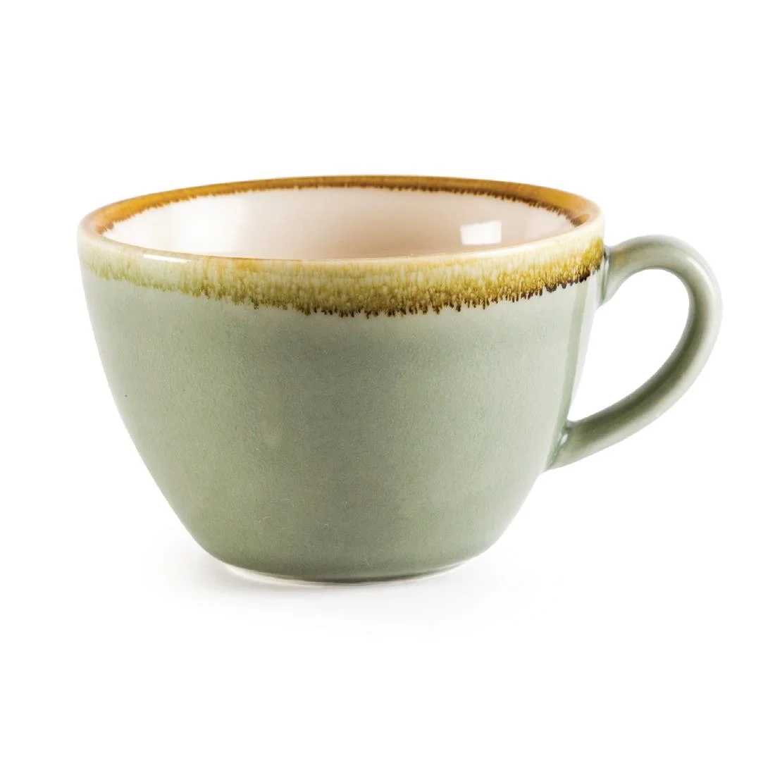 Olympia Kiln Cappuccino Cup Moss 340ml - Image 3