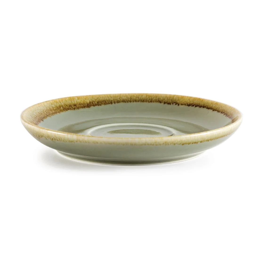 Olympia Kiln Cappuccino Saucer Moss 160mm - Image 4