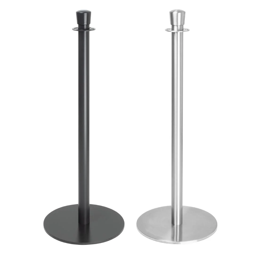 Bolero Flat Base Barrier Posts Black (2 Pack) - Image 4