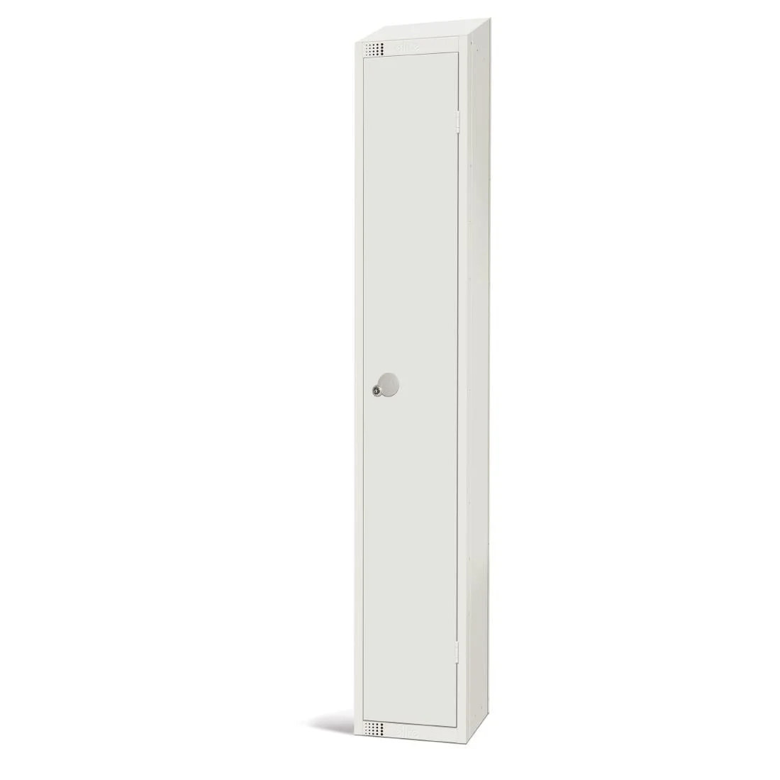 Elite Single Door Electronic Combination Locker with Sloping Top White