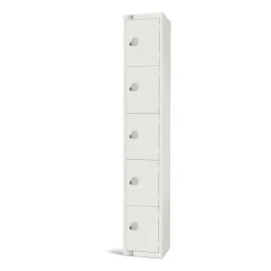 Elite Five Door Manual Combination Locker Locker White
