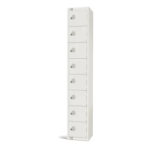 Elite Eight Door Camlock Locker White