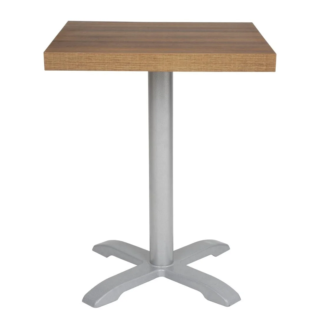 Bolero Pre-drilled Square Tabletop Rustic Oak 600mm - Image 5