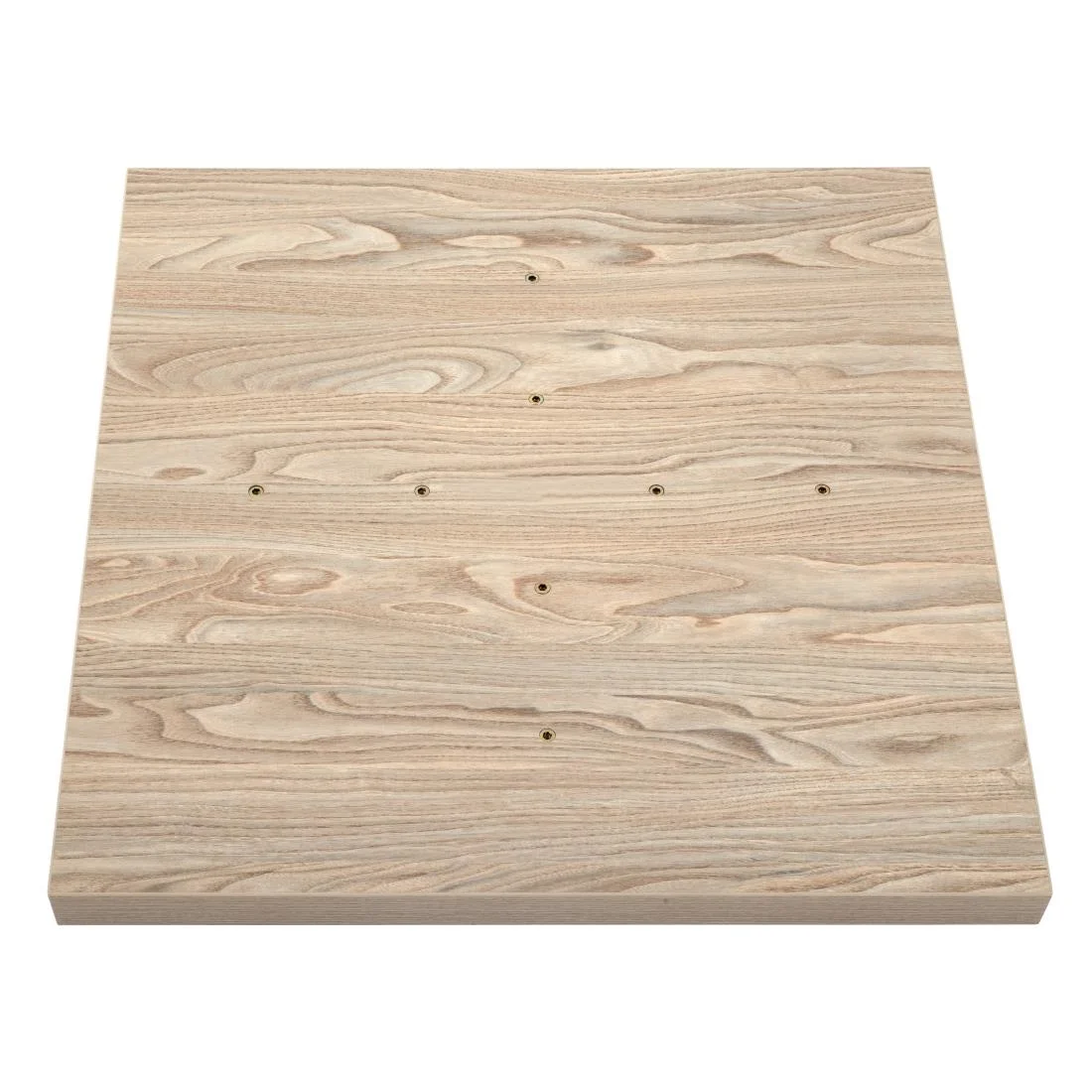 Bolero Pre-drilled Square Tabletop Antique Natural 600mm - Image 5