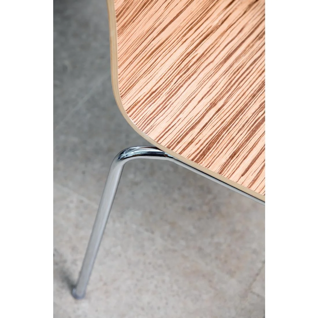 Bolero Square Back Side Chair Zebrano (Pack of 4) - Image 2