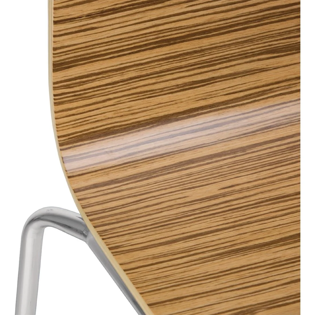 Bolero Square Back Side Chair Zebrano (Pack of 4) - Image 4