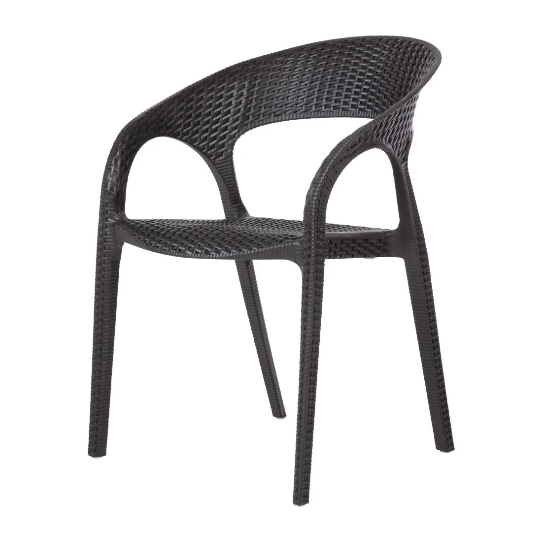 Bolero PP Rattan Wraparound Armchairs (Pack of 4) - Image 2