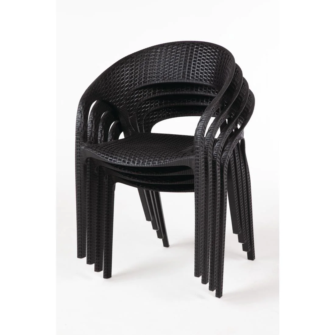 Bolero PP Rattan Wraparound Armchairs (Pack of 4) - Image 6
