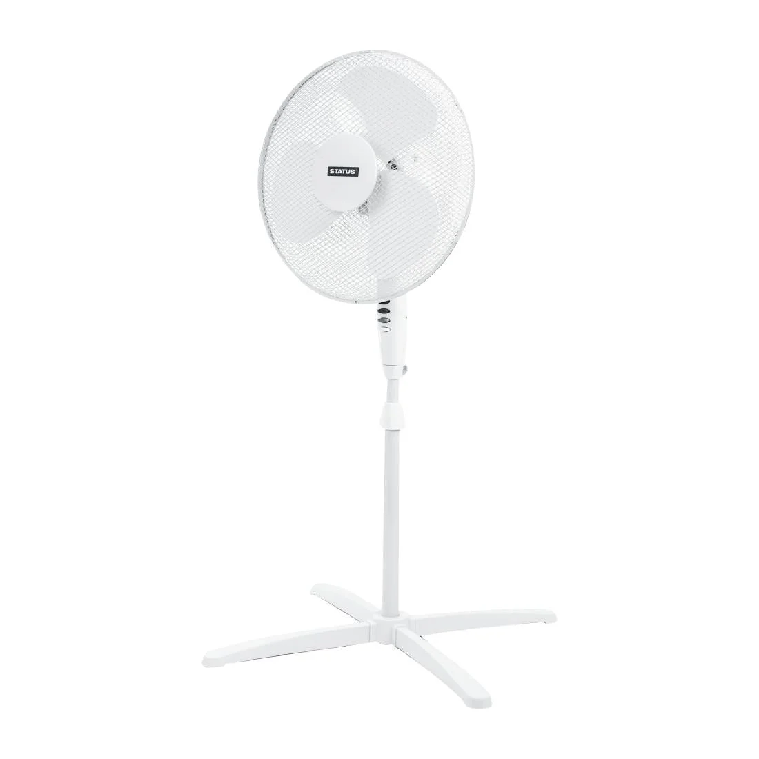16" Oscillating White Standing Pedestal Fan - Image 2