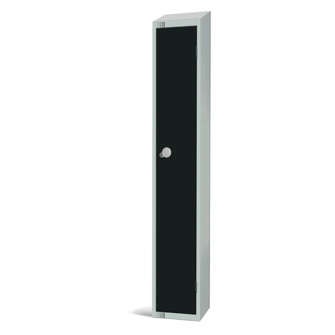 Elite Single Door Coin Return Locker with Sloping Top Black - Image 3