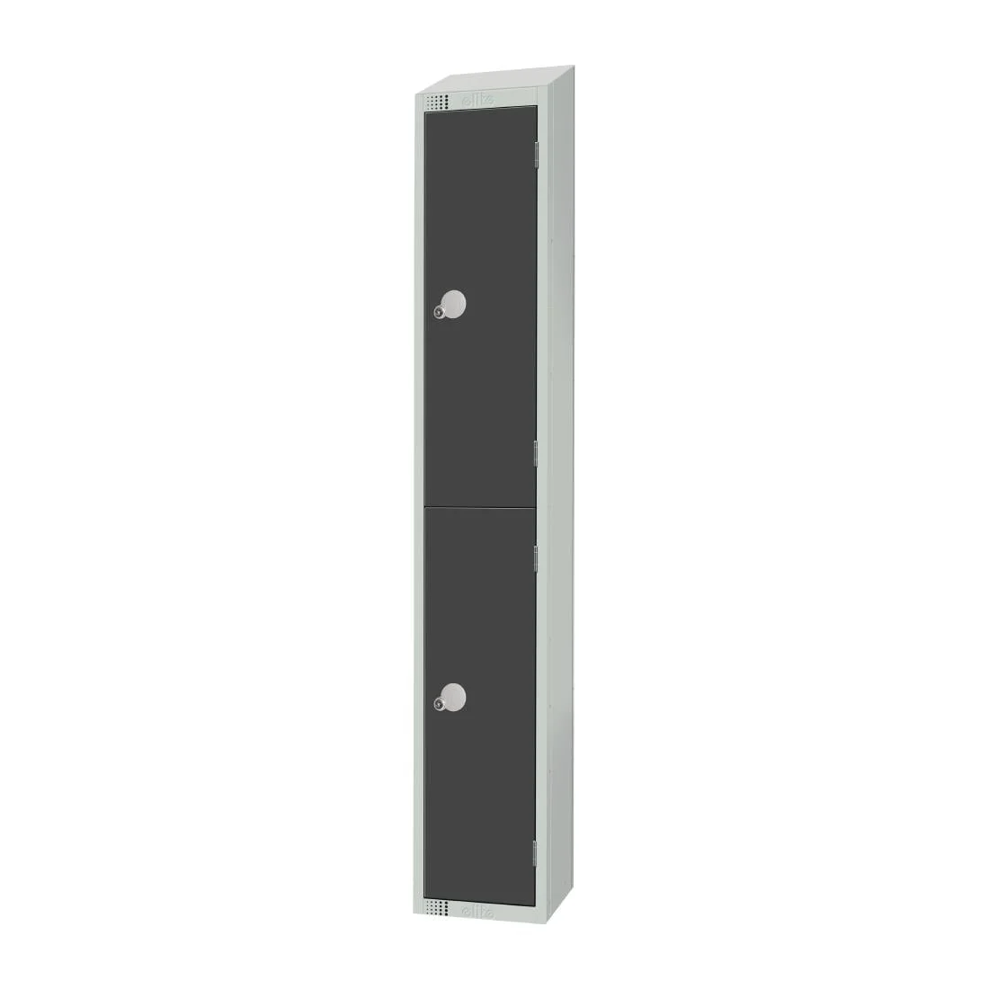 Elite Double Door Electronic Combination Locker with Sloping Top Graphite Grey - Image 3