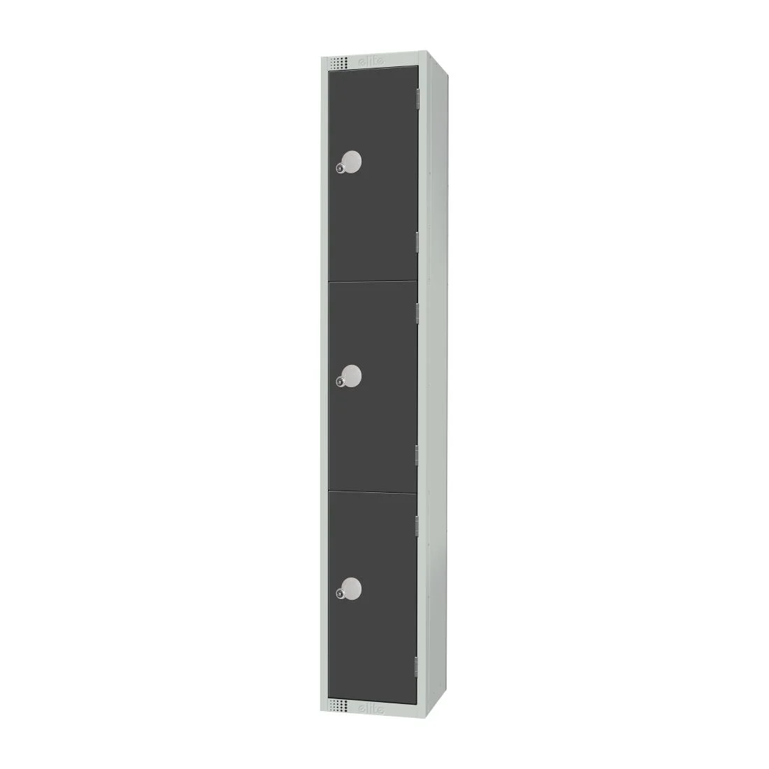 Elite Three Door Padlock Locker Graphite Grey - Image 2