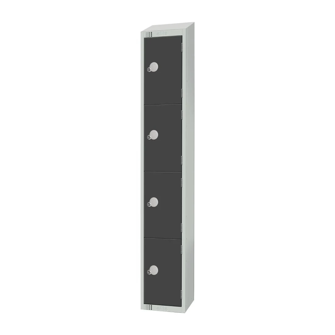 Elite Four Door Electronic Combination Locker with Sloping Top Graphite Grey